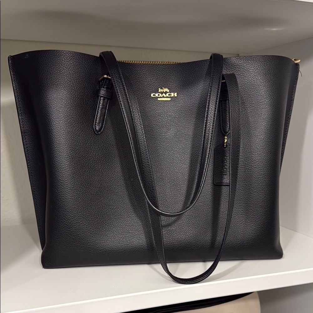 Coach Black Pebbled Leather Tote